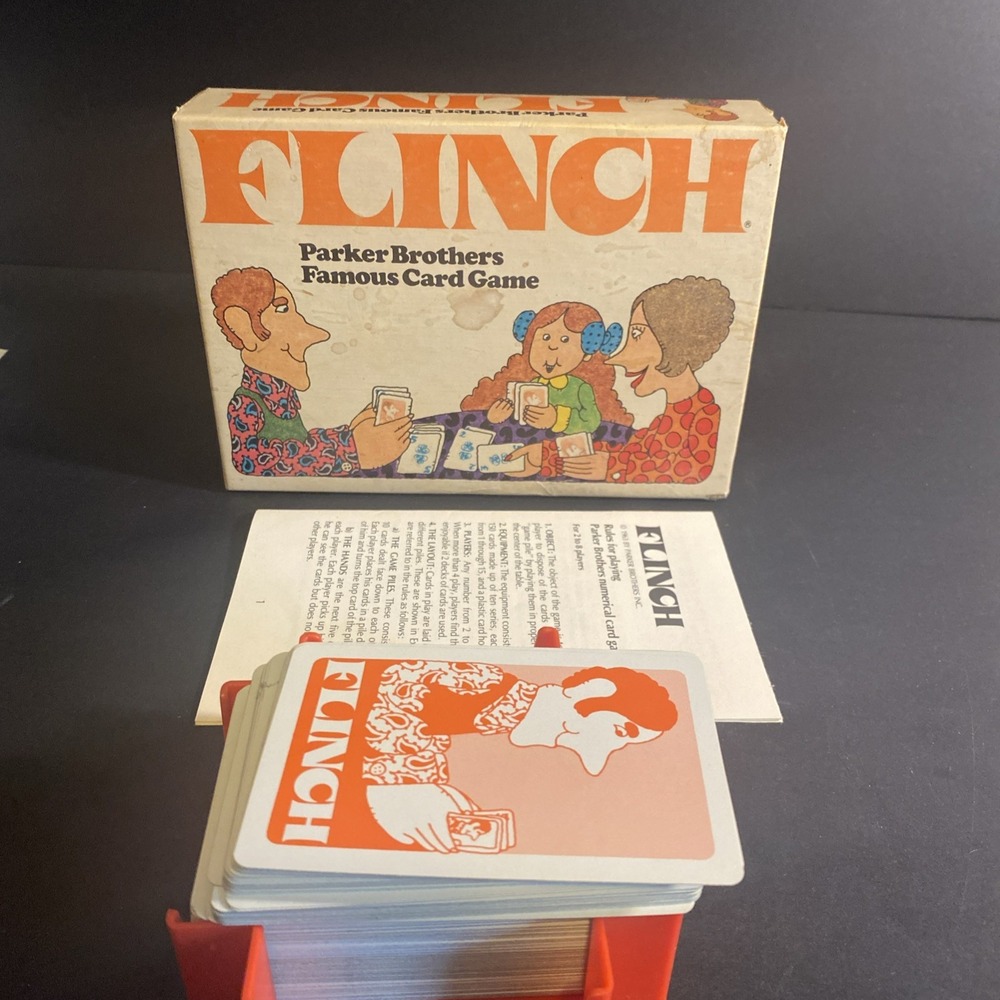 VINTAGE 1963 Flinch Card Game COMPLETE Parker Brothers Classic Family Made InUSA